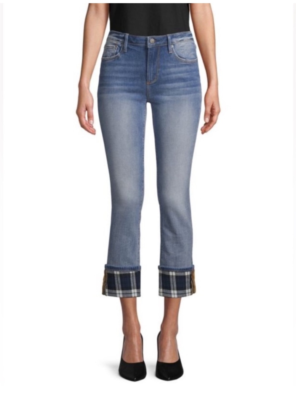 DRIFTWOOD Blue w Flannel Lining Cuffs Cotton Blend Colette Jeans Sz. 28